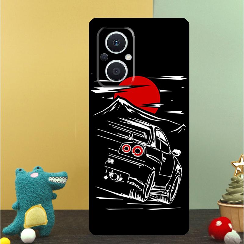 Япония JDM Спортивные Автомобили Мужской Мужчины Чехол Для OPPO Reno 15F 14F 11 12 13 F 14 10 15 Pro 7 8 Lite OPPO Find X5 X6 X8 X9 Pro Обложка