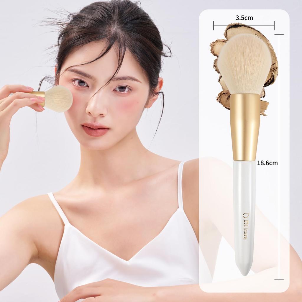DUcare Face Powder Face Makeup Powder Blush Made with Premium Round Flat Shape Brush, Brush, Brush, Brush, & Brush, Taklon,