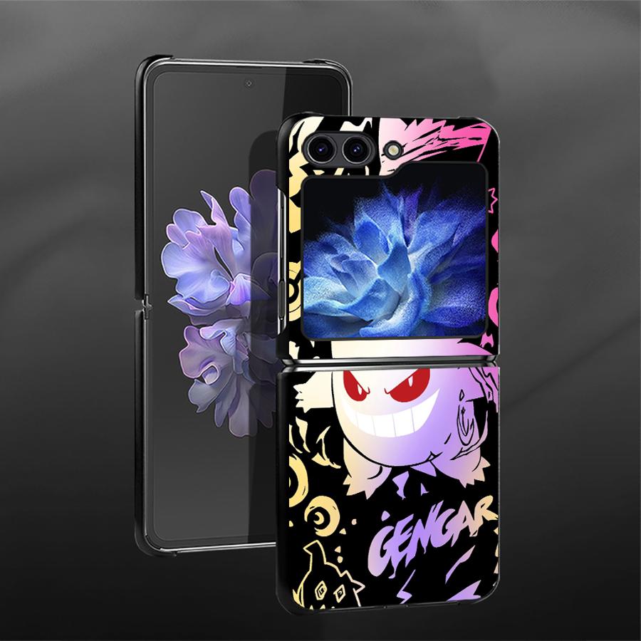 Крутой чехол-футляр Gengar Pokemon для задней панели телефона для Samsung Galaxy Flip3 Flip7 FE Z Flip 7 6 5 4 3 Flip5 Flip6 Flip4
