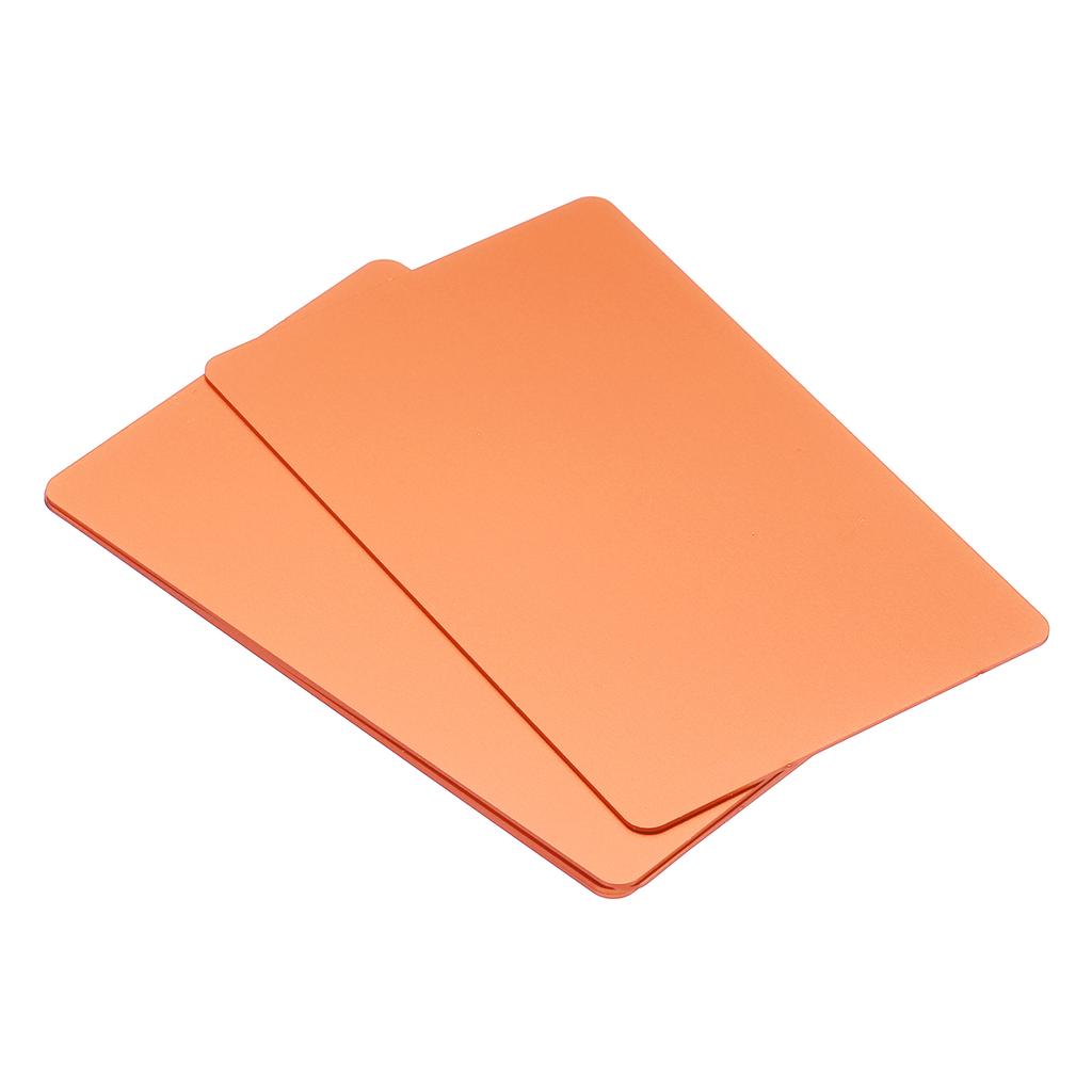5Pcs 0.8mm Metal Business Cards Anodized Aluminum Blank Name Card for Customer Laser Engraving DIY Gift Cards 8Colors Optional
