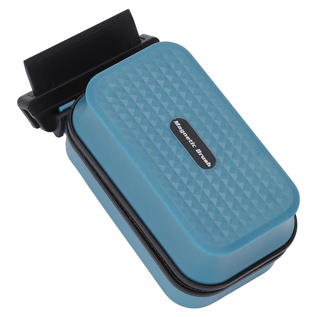 Magnetic Fish Tank Brush Strong Suction Suspended Magnetic Aquarium Cleaner Brush with Algae Scraper for Fish Tank