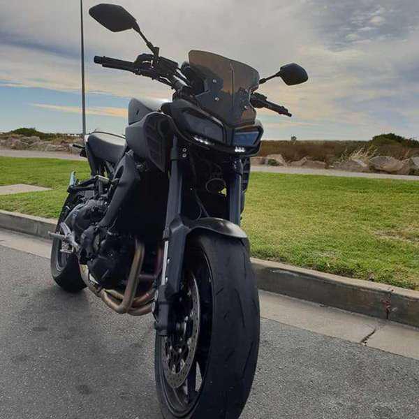 Черный дефлектор ветрового стекла для Yamaha MT-09 2017-2019