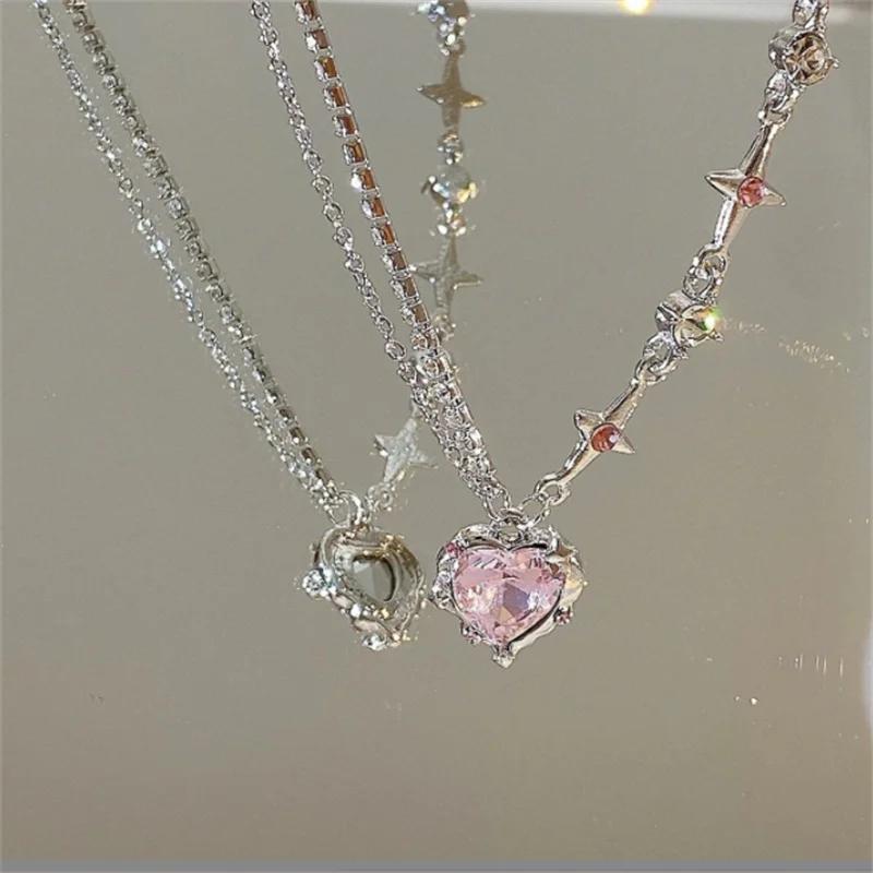 Модное ожерелье в форме сердца со стразами, женское дизайнерское ожерелье для пожилых людей, индивидуальное ожерелье, модные вечерние ювелирные изделия, подарок