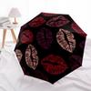 1pc Lips Kisses Automatic Open/close Folding Compact Umbrella, 8-Rib Sturdy Canopy, Lightweight Portable, Everyday Use, Gift, Outdoor Umbrella, Travel
