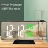 Светодиодный цифровой будильник с большим экраном, многоцелевой проектор в формате 12/24 часа, потолочные часы с дисплеем времени и температуры