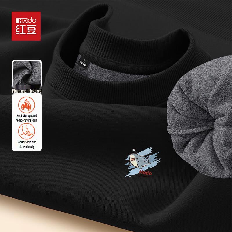 Мужской осенне-зимний свитшот с круглым вырезом и подкладкой из шерпы Hodo