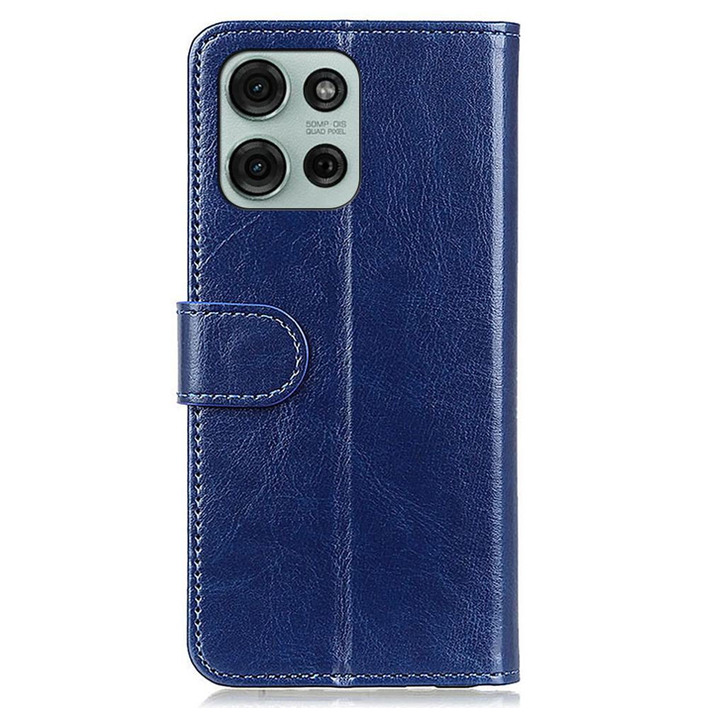 Для Motorola Moto G75 5G чехол Crazy Horse Texture PU кожаный чехол-подставка для телефона