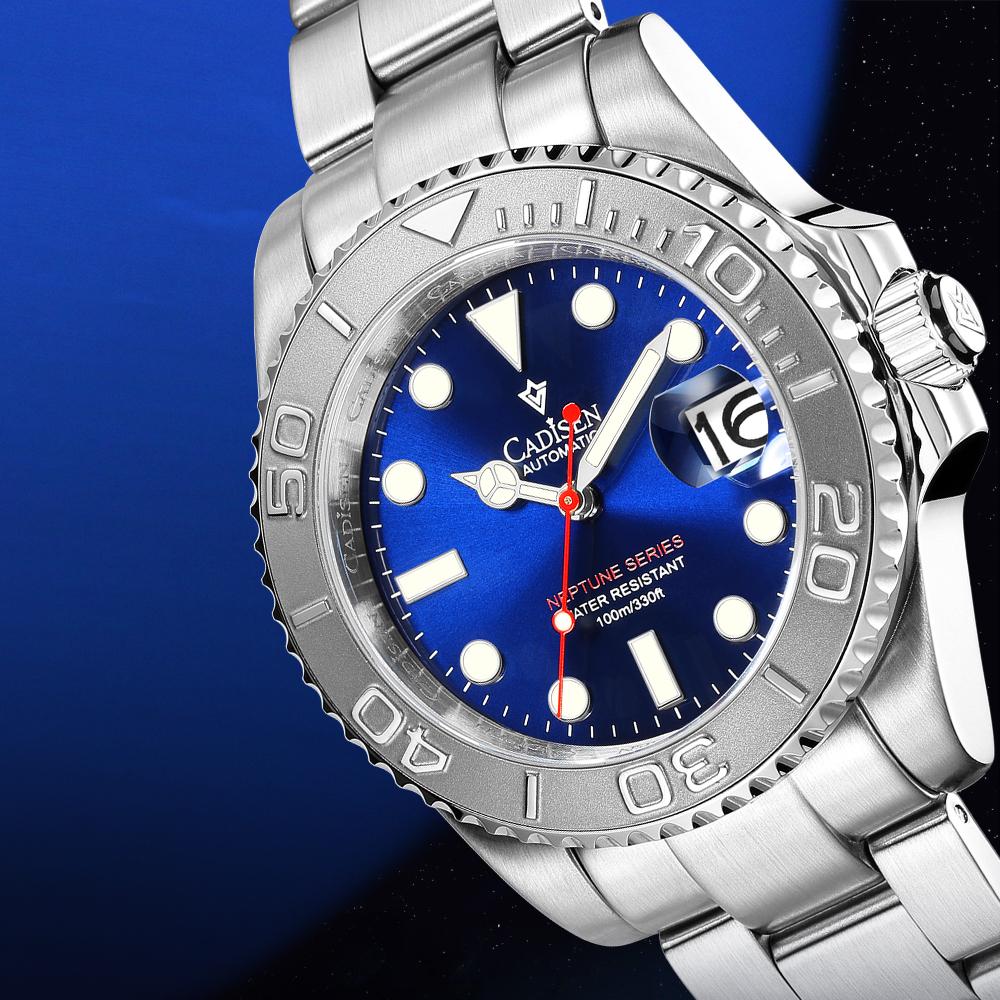 Cadisen 8210 New TOP Brand Luxury Men's Watch With Box Neptune Series Water Resistant 100m/330ft Automatic Men's Mechanical Watches
