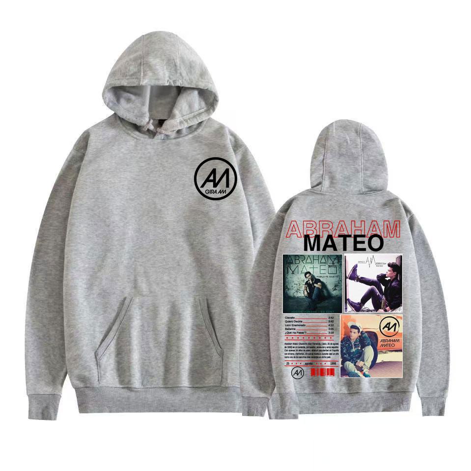 Rapper Abraham Mateo Music Album Graphic Hoodies Men's Clothing Vintage 90s Hip Hop Sweatshirts Fleece Oversized Hoodie Pullover