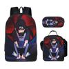 Рюкзак с принтом Наруто Sunman Рюкзак из трех частей Школьный рюкзак для начальной школы
