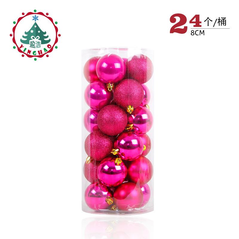24 шт./бочка, Рождественский шар, рождественская елка, безделушка, висячие подвески, украшение для дома, вечеринки, свадьбы