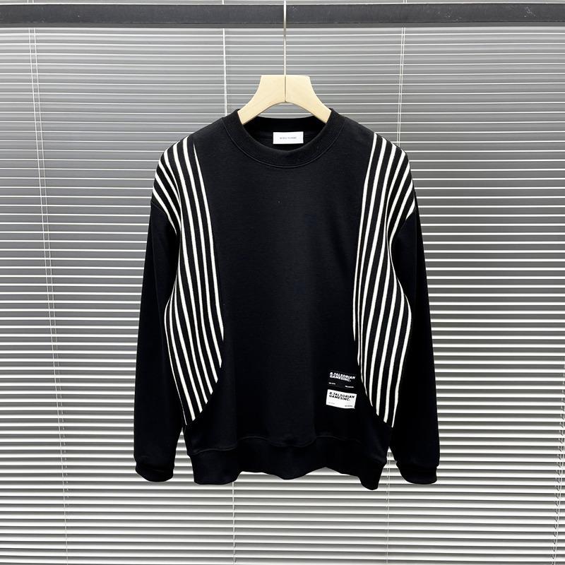 Мужской повседневный свитер и куртка в полоску с круглым вырезом и длинным рукавом