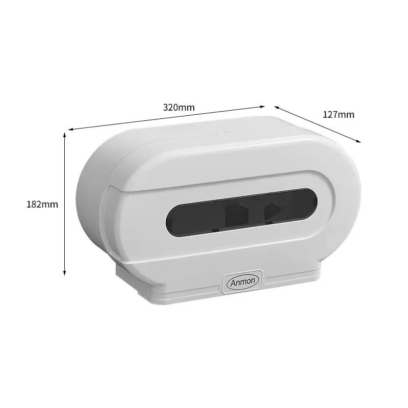 Toilet tissue holder small double roll tissue box wall mounted paper holder waterproof accessories for bathroom paper towel