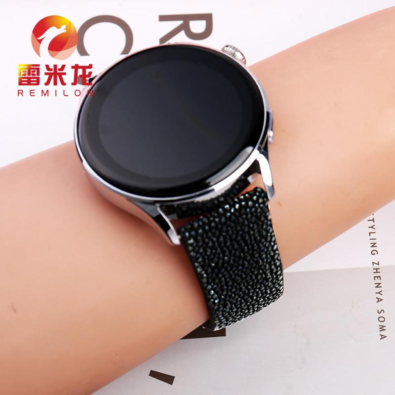 20mm 22mm Devil Pearl Fish Skin Watch Band for Huawei Tissot Omega Mido Wear Scratch Resistant Watchband Strap Black Blue Red