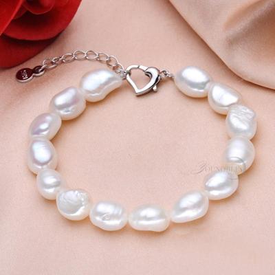 Браслет из натурального пресноводного жемчуга для женщин, ювелирные изделия из жемчуга, модный браслет из геометрического жемчуга