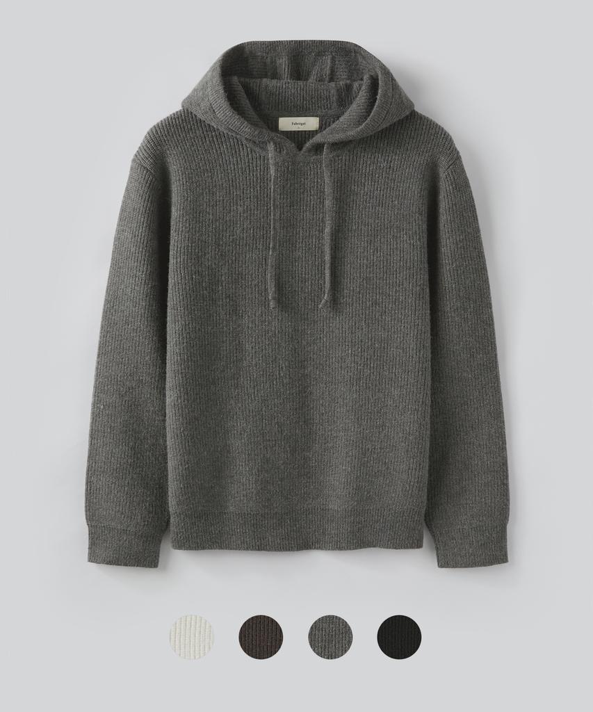Pabeulega Madeleine Wool Knit Hoodie (4 Colors)