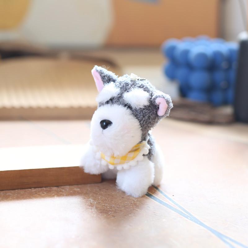 Милый Милый Щенок Подвеска Плюшевая Игрушка Кукла Шнауцер Подвеска на Сумку Брелок Кукла из Тряпок