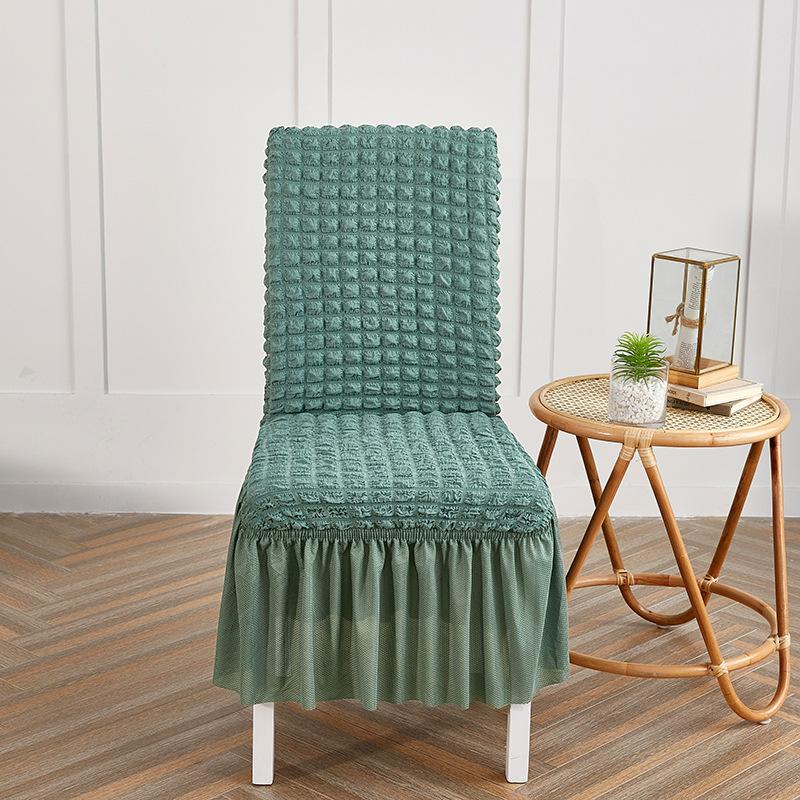 Чехлы на обеденные стулья, однотонные эластичные защитные чехлы для обеденных стульев, чехол на стул, юбка, украшение для офисного банкетного стула