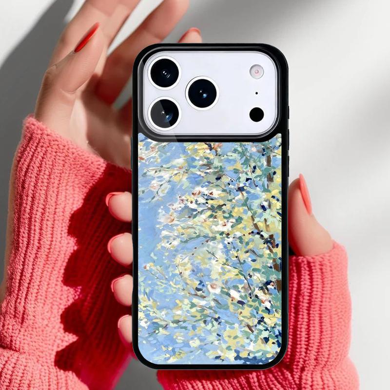 Масляная живопись Бохо Цветочный Арт Чехол для Телефона для iPhone 17 Air 16e 15 14 13 Pro Max Задняя Крышка для 12 11 Pro Coque