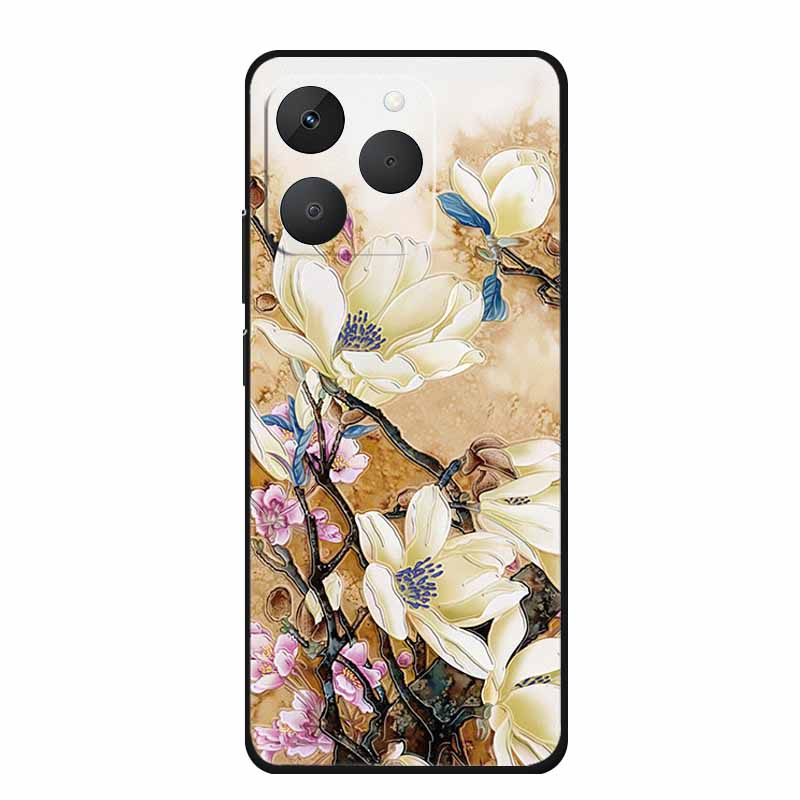 3D Тисненый Чехол Для Телефона Realme Note 70T 70 T Чехол Цветы Силиконовый Мягкий Задний Чехол Для Realme Note 70 Narzo 80 lite Чехол