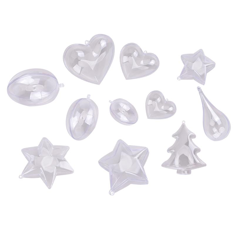 Прозрачный пластиковый шар. Прозрачные пластиковые шары для рукоделия, безделушки для рождественского декора.