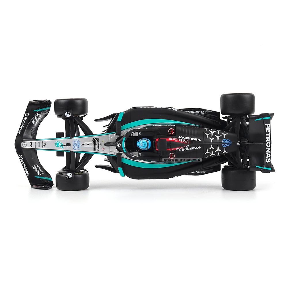 Ббураго 1:24 2022~2025 Mercedes W15 № 44 Хэмилтон № 63 Расселл Серия F1 различные стили Red Bull Ferrari McLaren Литой металлический модельный автомобиль