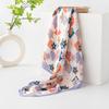 Geometric Flower Small Square Scarf Women's Fresh and Sweet Professional Wear Temperament Scarf Fashion Color Matching Simulation Silk Scarf Headscarf