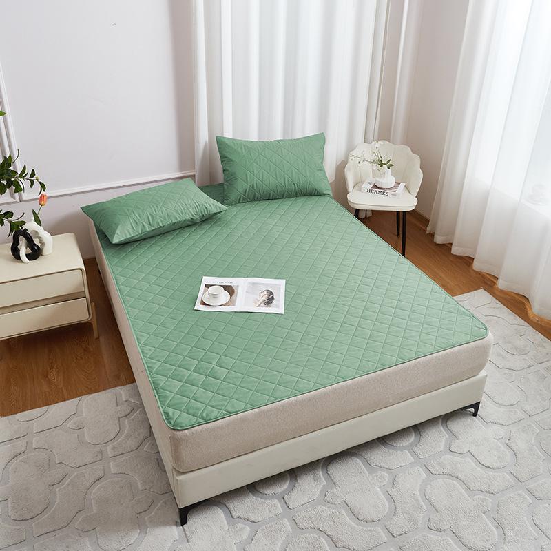 Водонепроницаемый стеганый наматрасник с резинками, пылезащитный чехол с противоскользящим покрытием