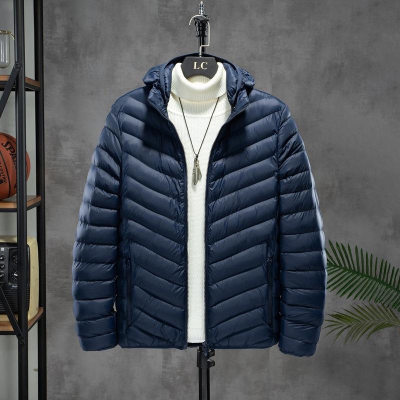 Spare Ribs Cotton Coat Men's Winter Coat Detachable Hood Casual Jacket Fashion Versatile Casual Cotton Coat Cotton Jacket