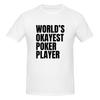 World S Okayest Poker Player  Black Minimalist Tshirt Street Personality No Curling Basic Tee