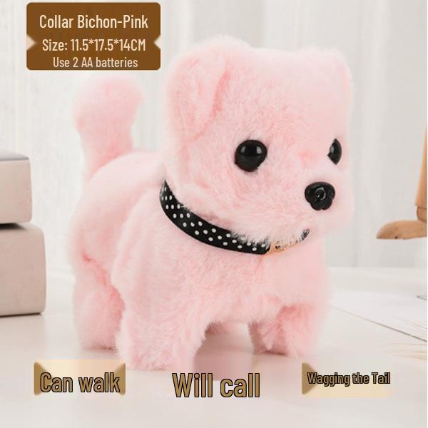 Interactive Walking & Barking Plush Puppy Robot Toy