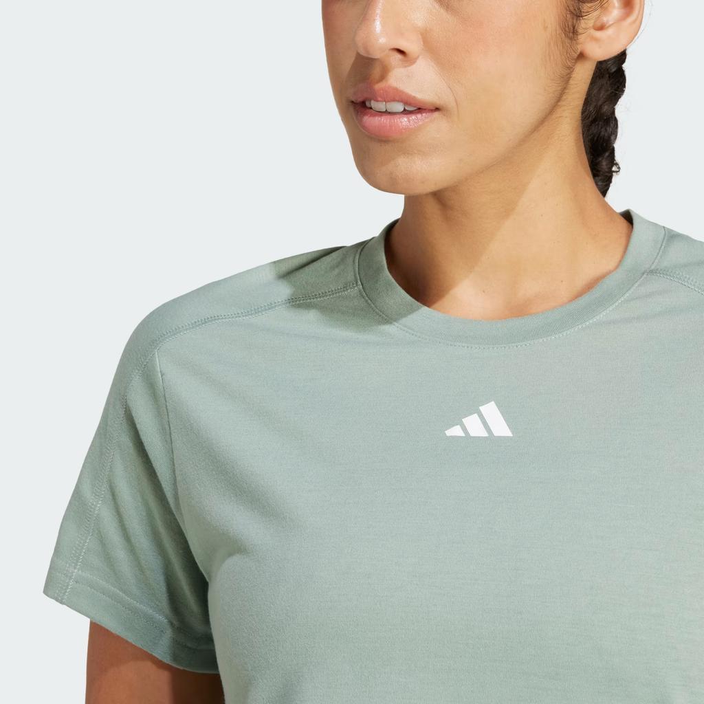 adidas Женская футболка с коротким рукавом Aeroready Train Essentials, круглый вырез, влагоотводящая JC9531