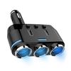 Мощное USB зарядное устройство Электронный удлинитель на 3 розетки Дисплей Прикуриватель Автомобильный адаптер Аксессуары для телефона и видеорегистратора