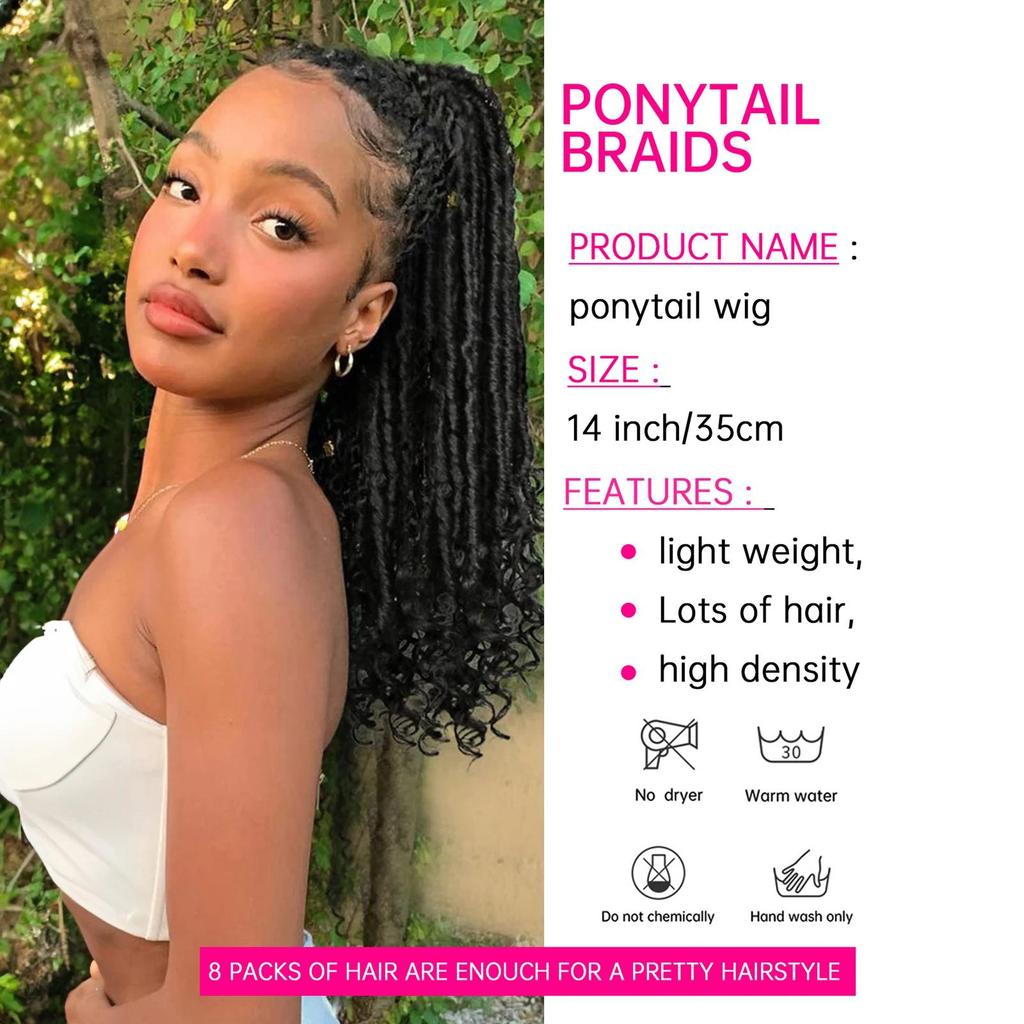 ALAN EATON 14 Inches 60g Synthetic Gradient Color Goddess Braids Crochet Curly Boho Braids Crochet Extension for Women 16 Strands/Pack