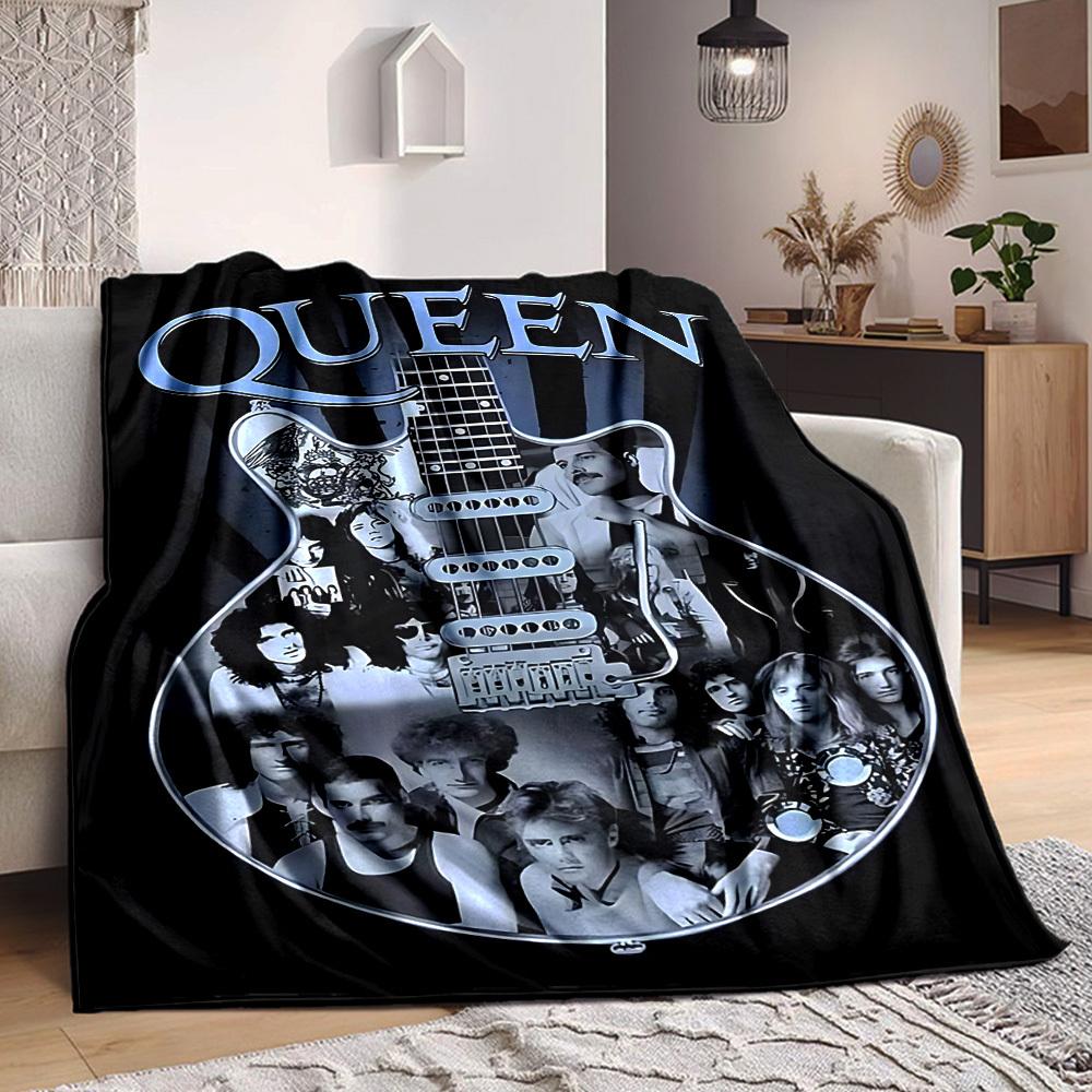 1pc Queen Band Flannel Blanket, Soft Skin Friendly with Digital Printing, Various Sizes Available for Family, Friends, Birthday