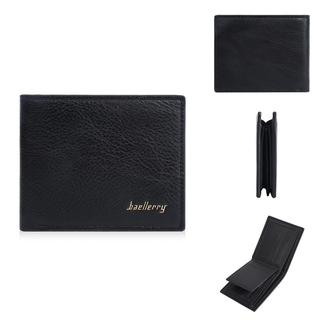 Baellerry Men's Anti-Theft RFID Short Wallet: High-End Card Holder & Coin Purse