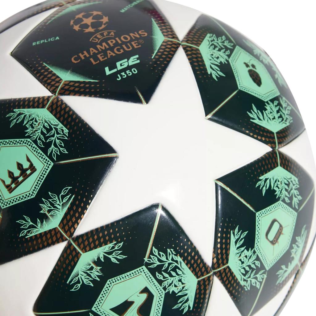 Мяч adidas UEFA Champions League J350, унисекс, зеленый Футбольный