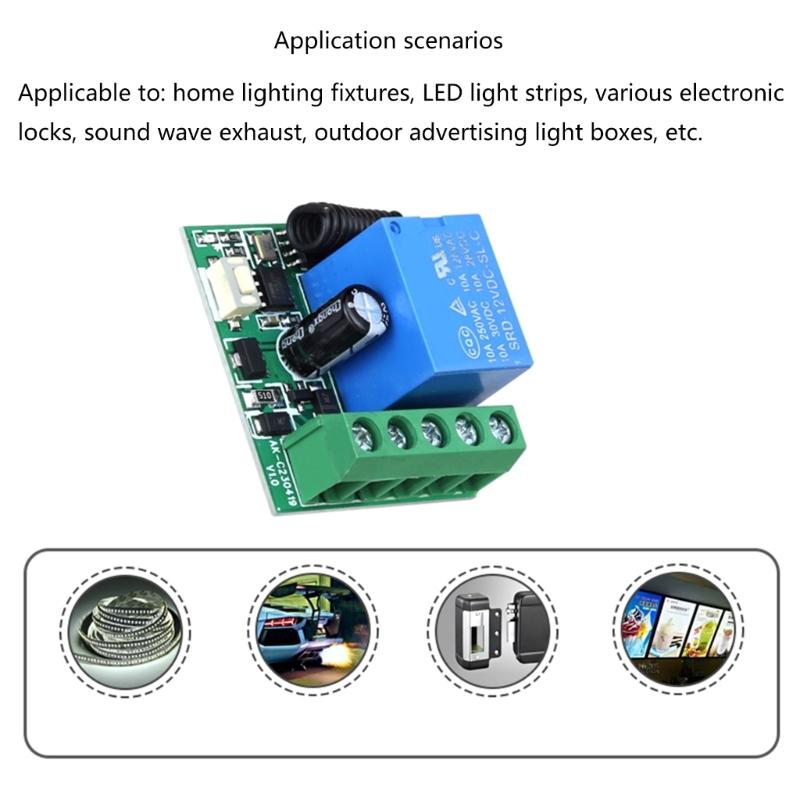 DIY Wireless 433MHz 315mhz Universal Remote Control Switches 12V High Current Remote RF Receiver Module For LED Lights
