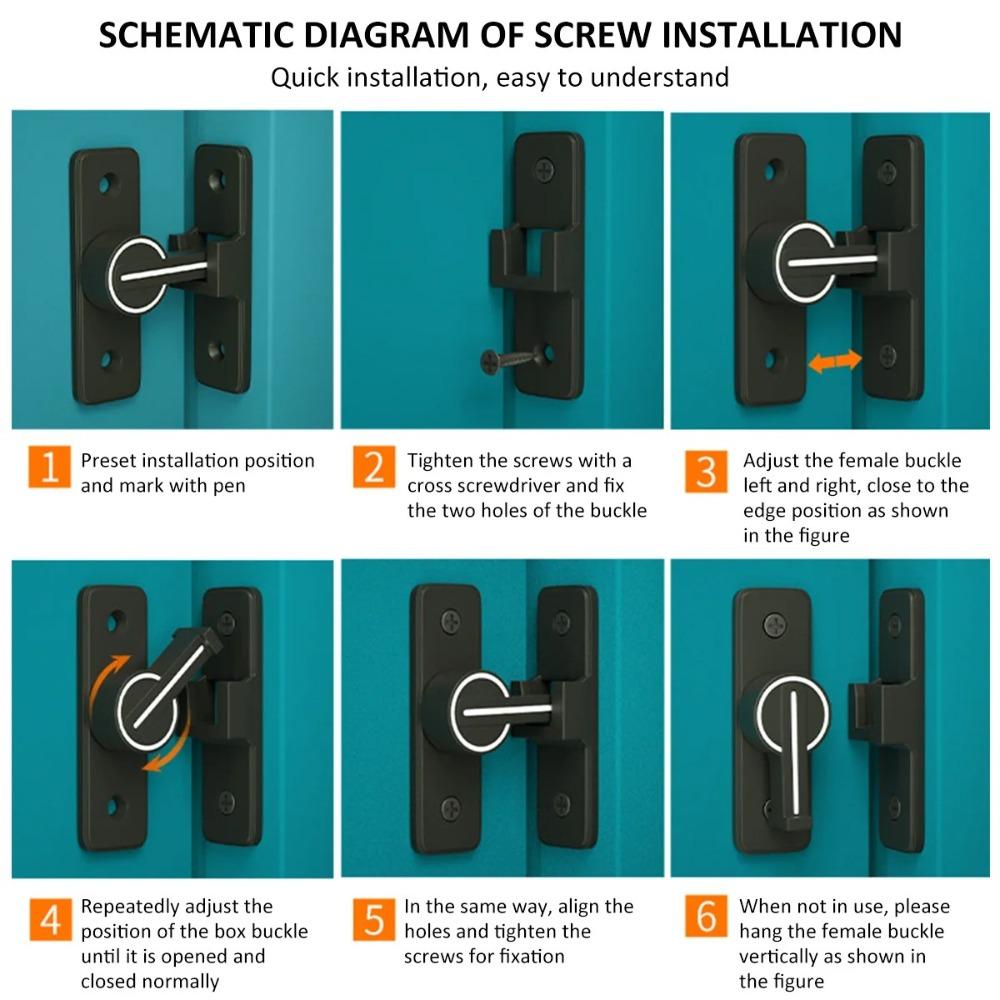 Heavy Duty Door Latch Luminous Cabinet Door Lock Durable Gate Latches  Cabinet