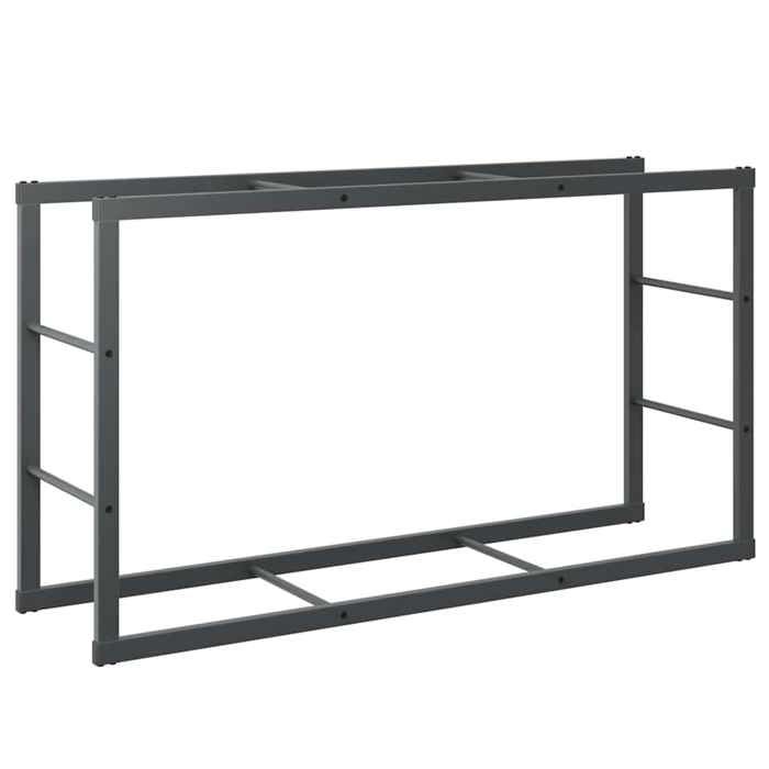 VidaXL Firewood Rack Black 110x30x61 Cm Steel, Log Holder, Wood Shelf, Wood Storage Stand of 4018466