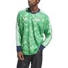 adidas Ss23 Полосатый буквенный принт круглый вырез длинный рукав толстовка мужская толстовка зеленый HT7193