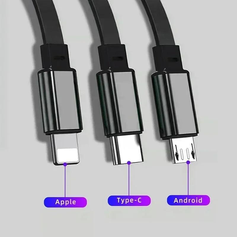Interior Stickers Car Internal 3 in 1 USB Telescopic Charger Adapter Cord Cable for Renault koleos duster megane 2 logan clio Au
