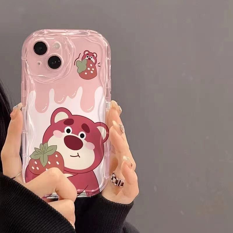 Клубничный Медведь Яблоко 16 Подходит для 16 Пар iPhone13 Мягкий 15Promax Чехол для Мобильного Телефона 11 Douyin XR Женский XS