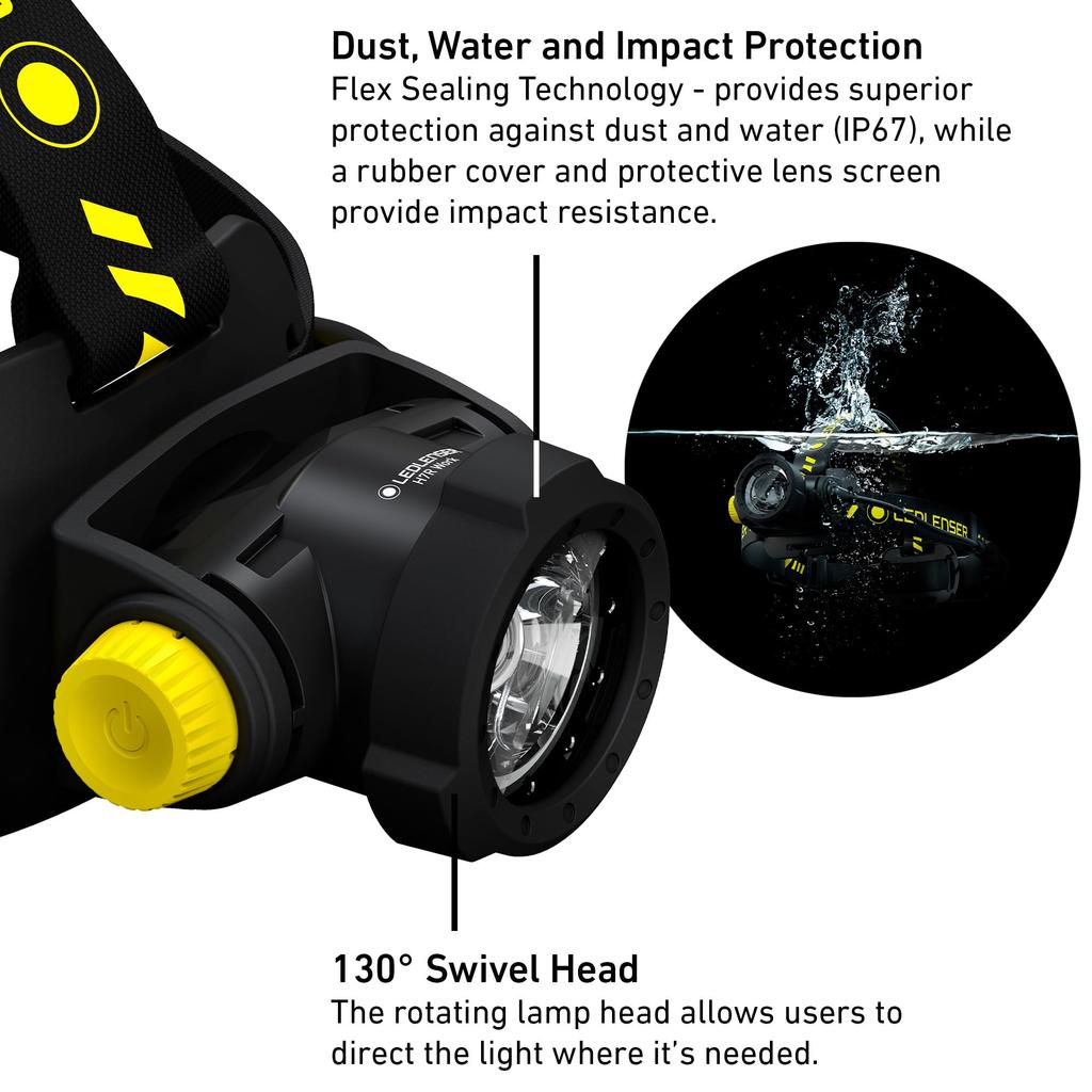 Светодиодный фонарь Ledlenser H7R Work с USB-зарядкой [оригинал японского производства], черный, маленький