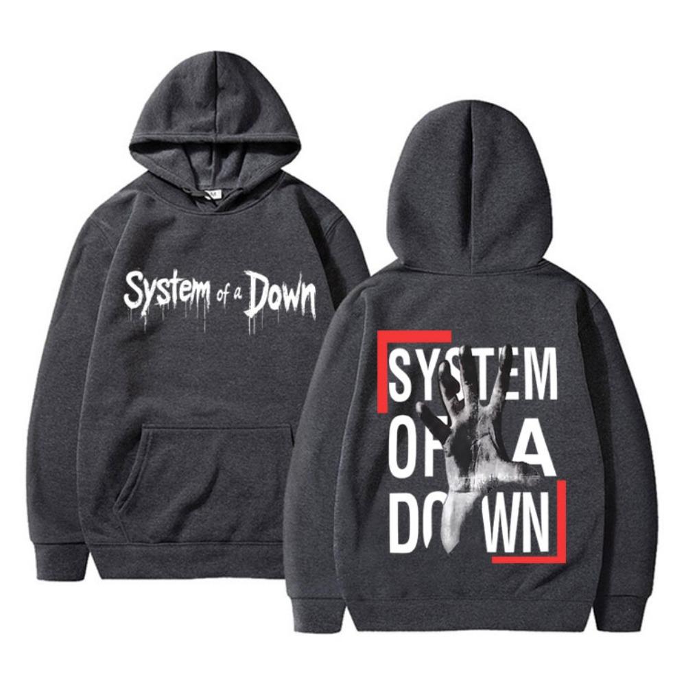Худи с двусторонним принтом System Of A Down Мужское Женское Рок Винтажный Флисовая Толстовка Мужская 90-е Альтернативный Металл Мерч