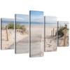 Five Piece Picture Canvas Print Beach Sea
