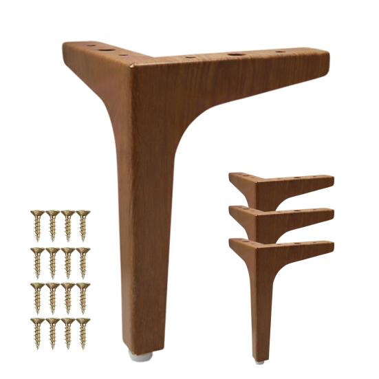 4Pcs Metal Furniture Legs 200kg Load-capacity Rust Resistant Easy To Install Triangle Furniture Feet DIY Replacement Parts