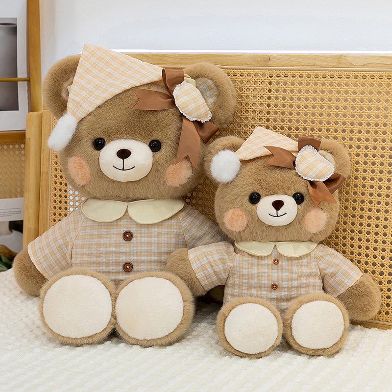 Clothes Bear Doll Run Run Bear Doll Bed Companion Bear Hug Bear Teddy Bear Plush Toy Soothing Ragdoll