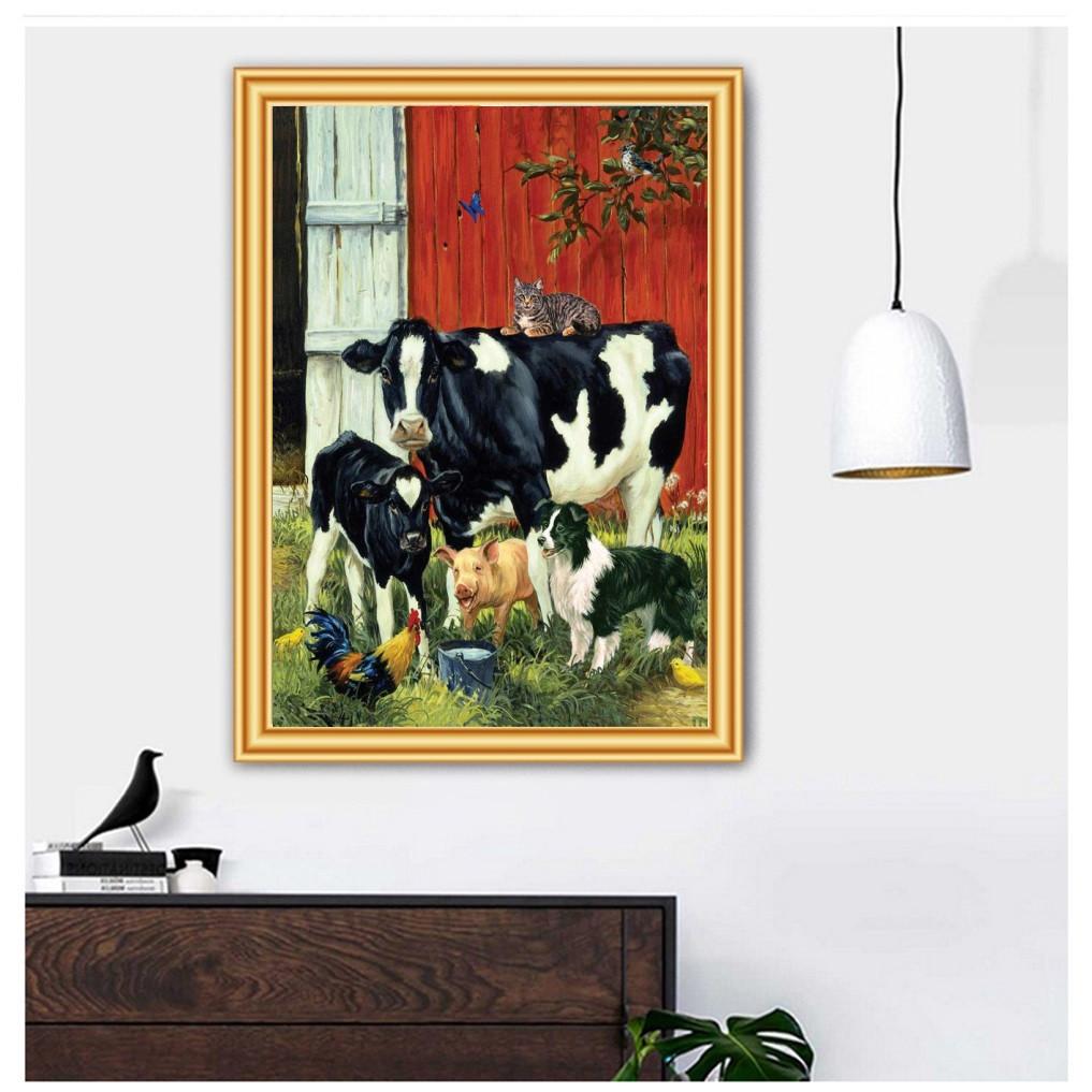 Полный круглый дрель алмазная живопись вышивка крестиком ремесло Алмазная мозаика вышивка пейзаж животные 3d картина подарок домашний декор стены