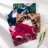 New Soft and Warm Cashmere Like European and American Printed Tassel Scarf High End Women's Scarf